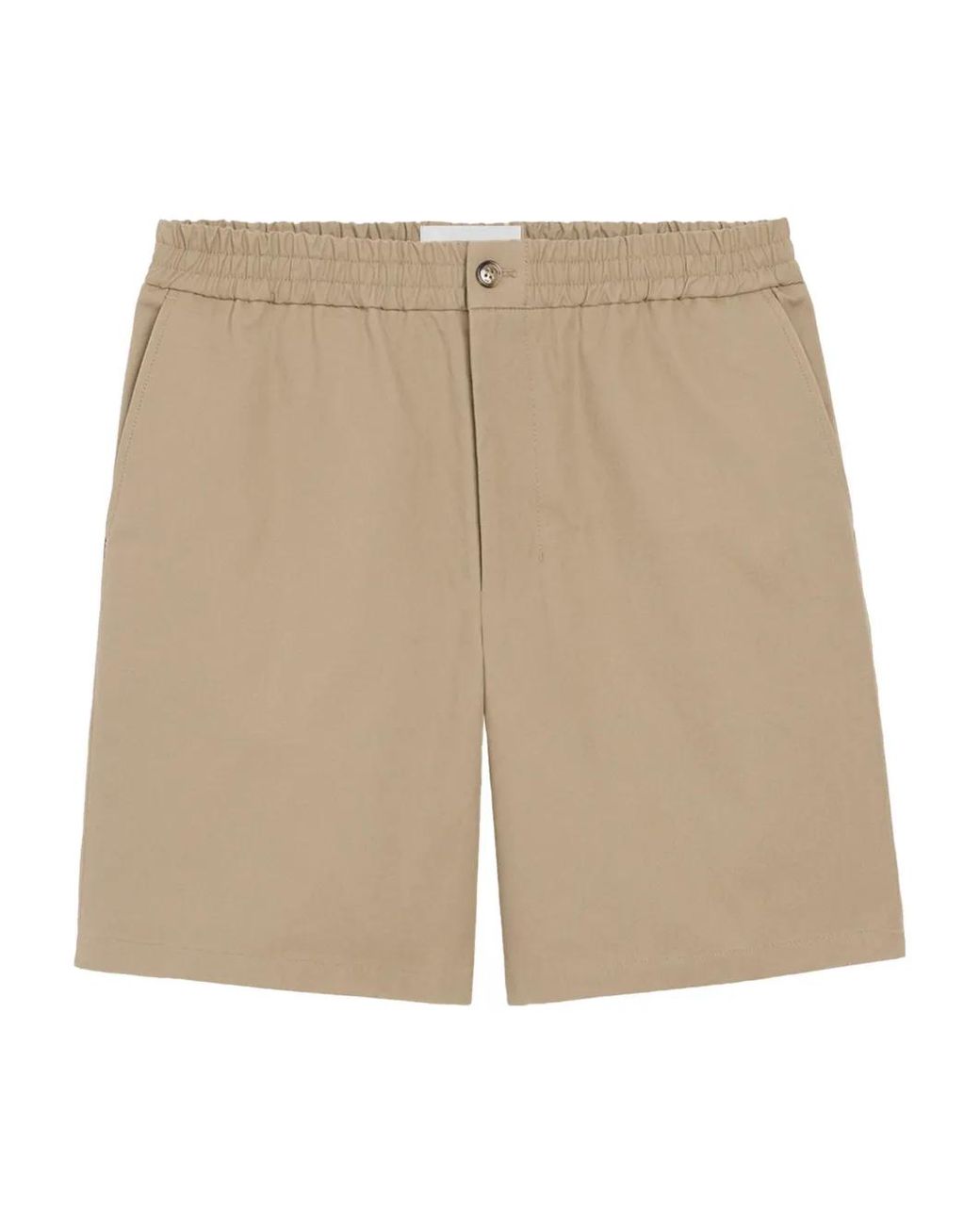AMI Natural Polyester Cotton Elastic Waist Shorts Adc
