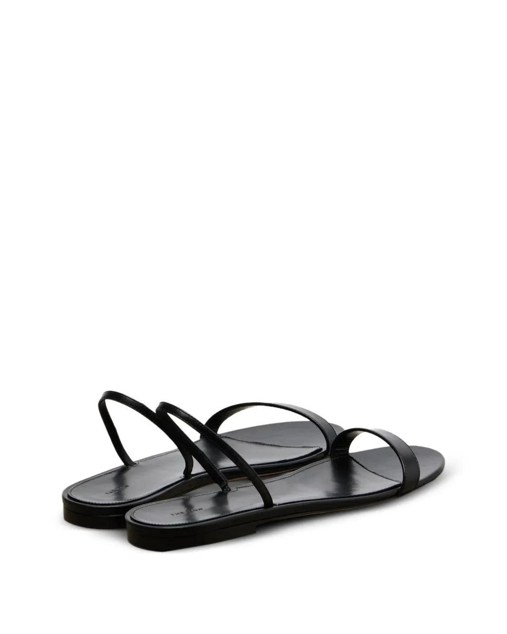 The Row White Ella Flat Sandals