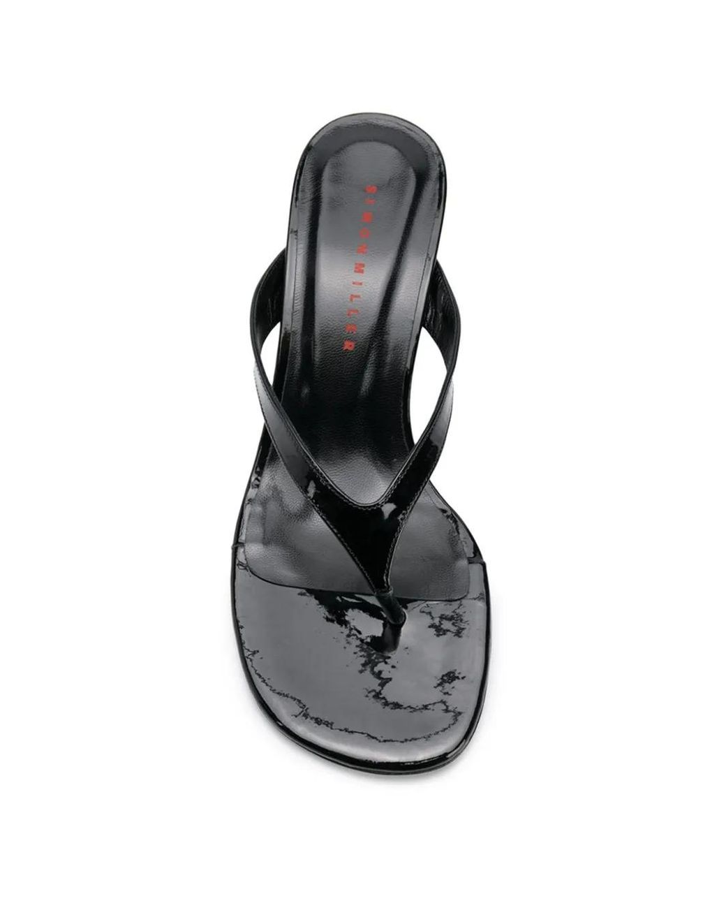 Simon Miller Black Beep Patent-leather Sandals