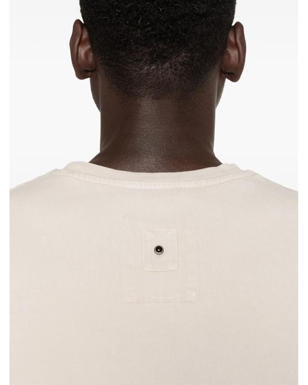 White Sand Natural Round-Neck T-Shirt for men
