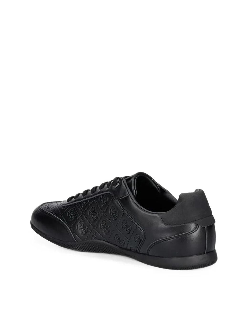 Guess Black Katas Quilted Logo-Embossed Sneakers for men