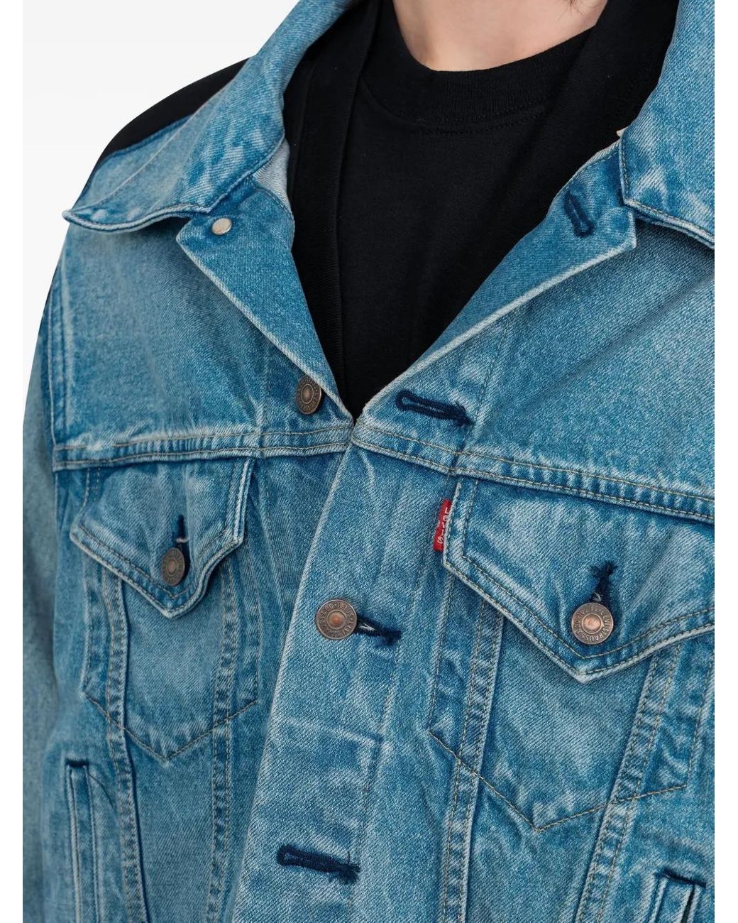 Junya Watanabe Blue Denim Panelled Jacket for men