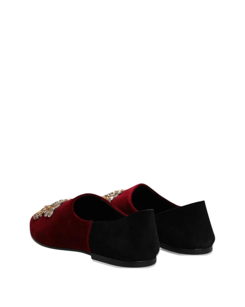 Dolce & Gabbana Purple Crystal-Embellished Velvet Loafers for men