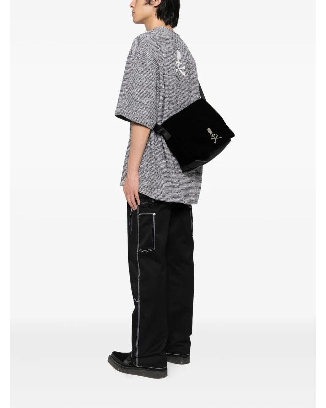 MASTERMIND WORLD Logo-Embroidered Shoulder Bag in Black for Men | Lyst