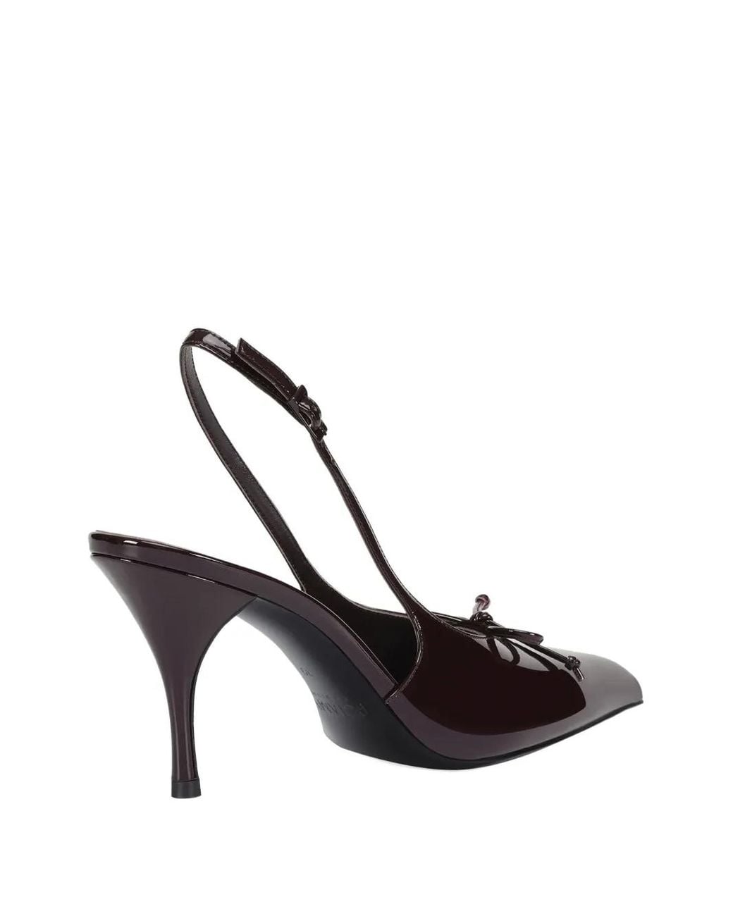 POTAMY Black 75Mm Leather Heeled Pumps