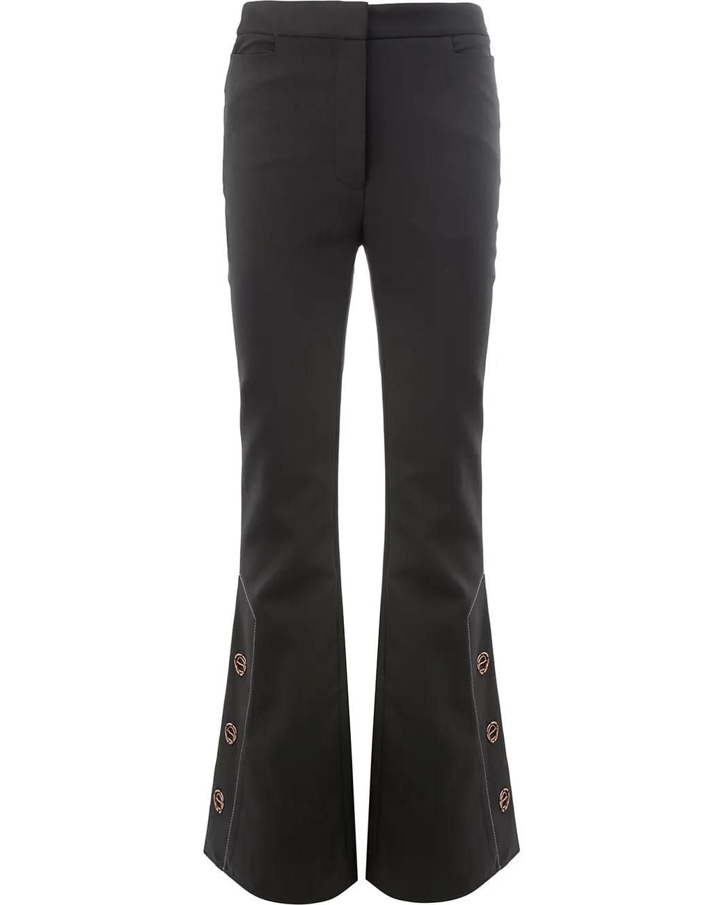 Ellery Black Flared Button Trousers