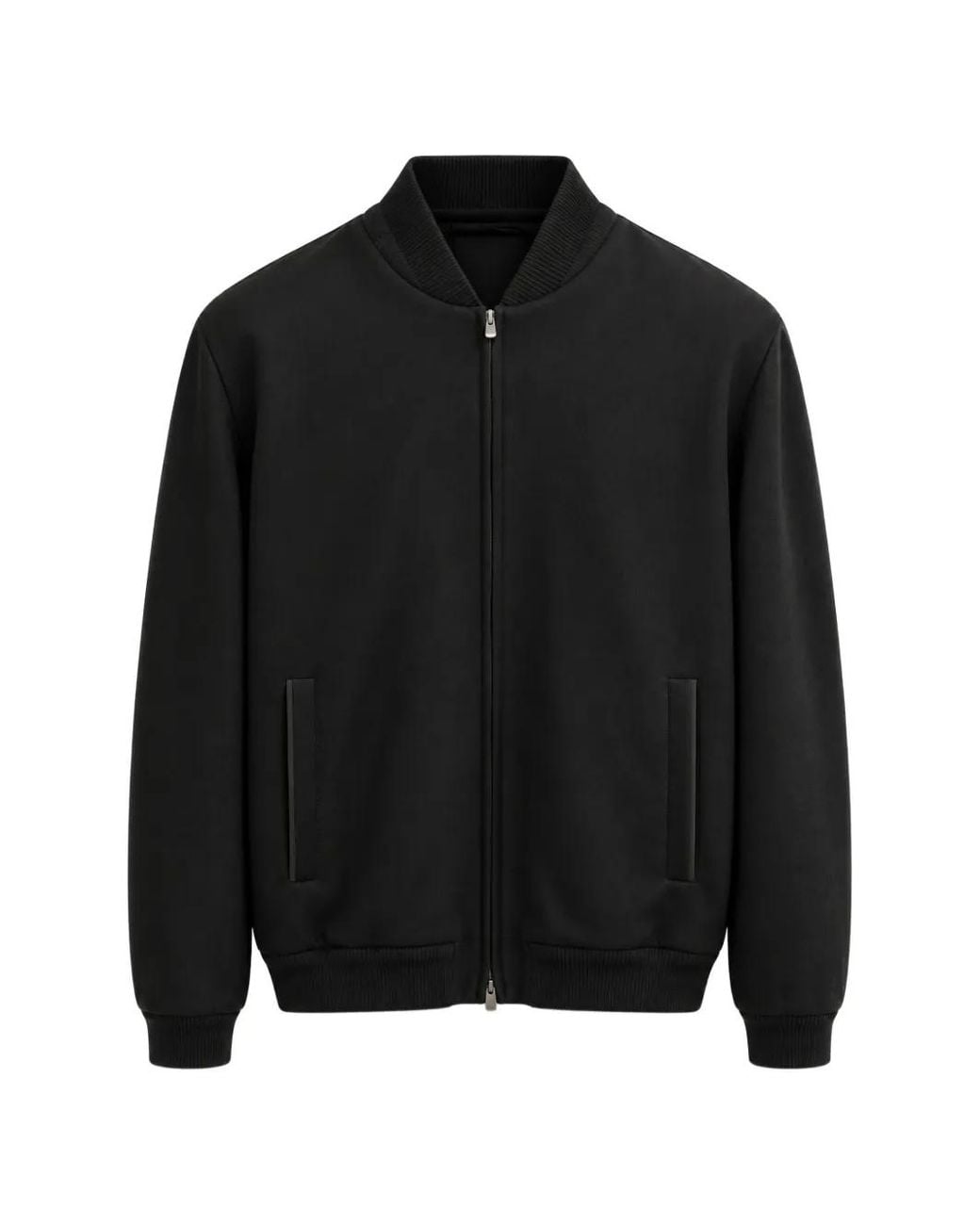 Agnona Black Zip-Up Bomber Jacket for men