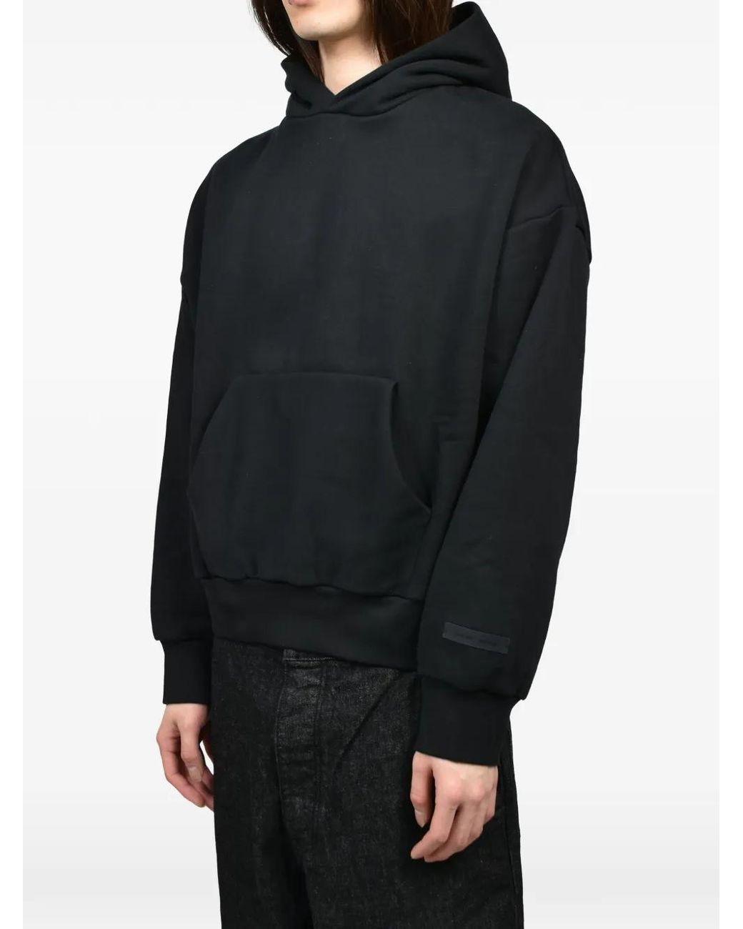 Essentials Blue Logo-Print Hoodie for men