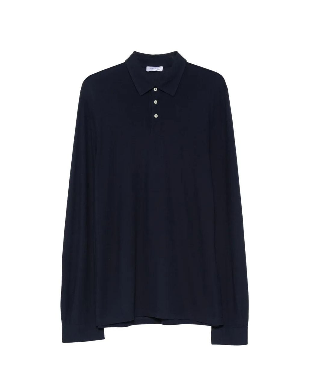 Gran Sasso Blue Long-Sleeve Polo Shirt for men