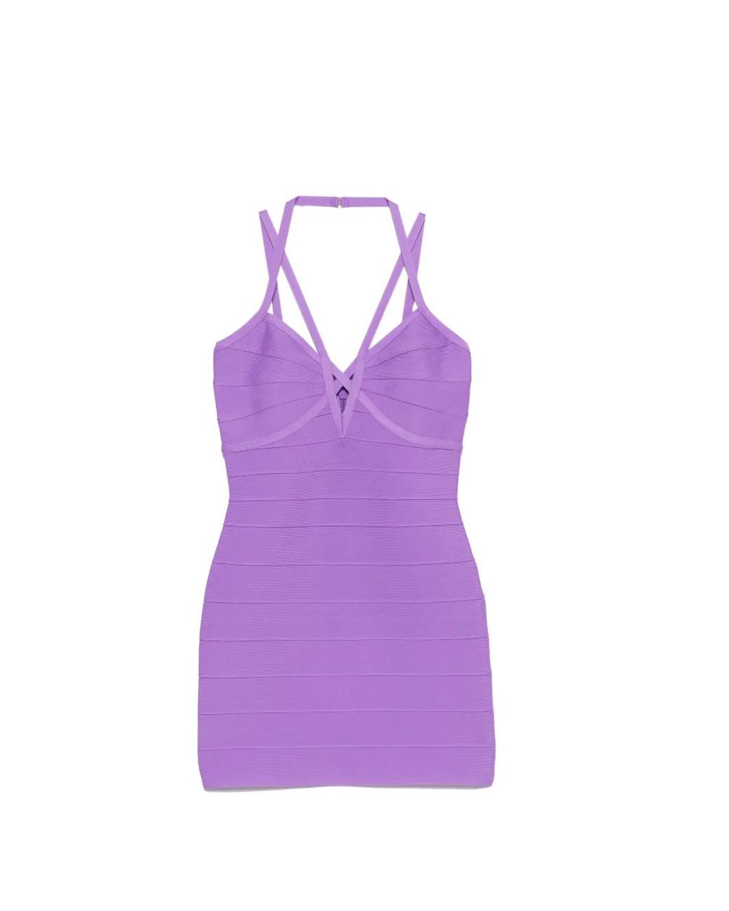 Hervé Léger Purple Erin Mini Dress
