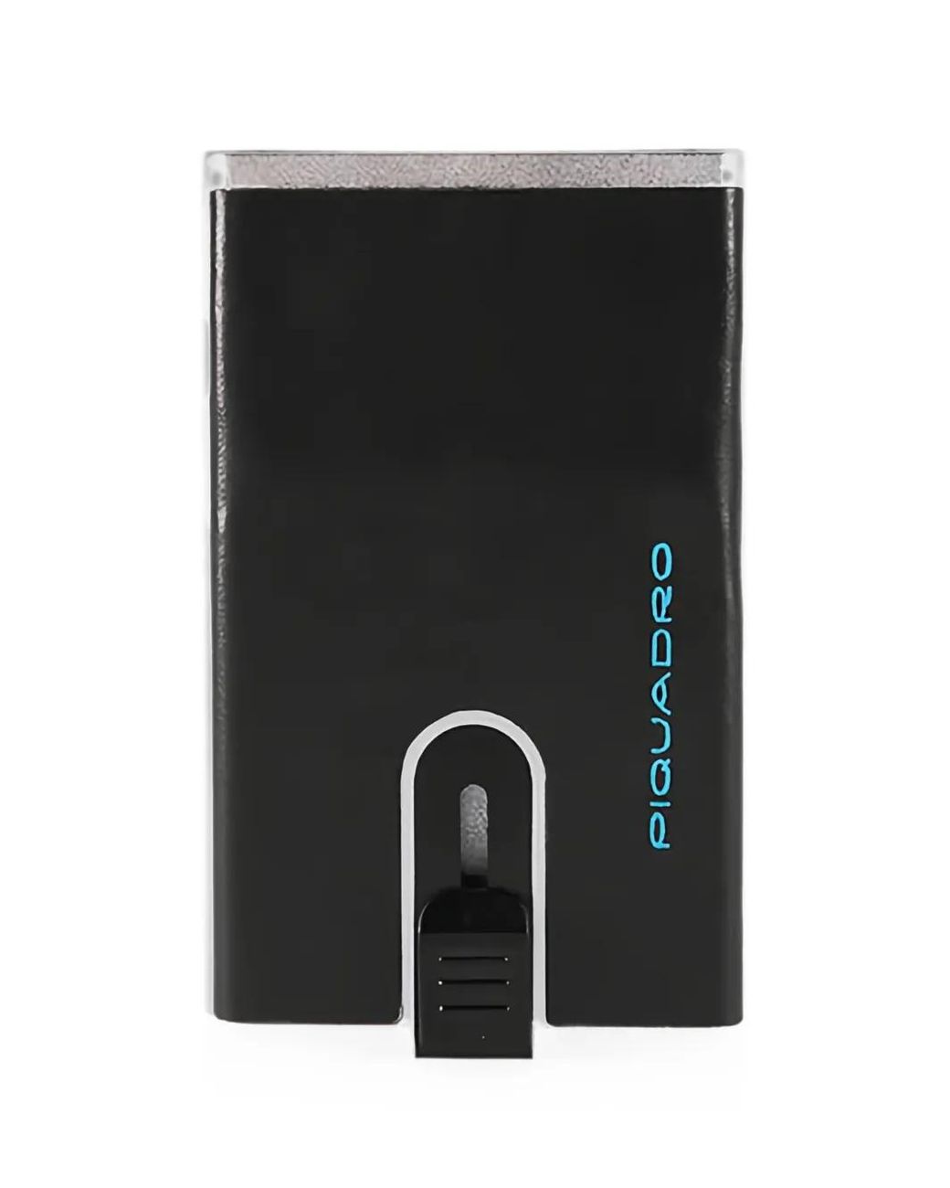 Piquadro Black Logo-Print Card Holder for men