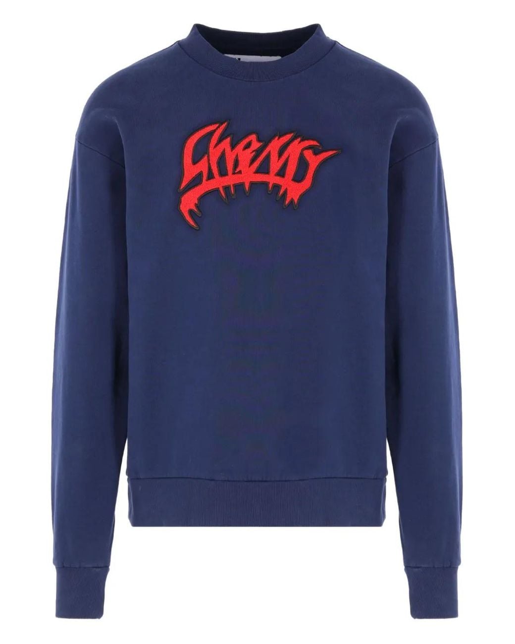 Cherry World Blue Chalva Logo Crew-Neck Sweatshirt for men