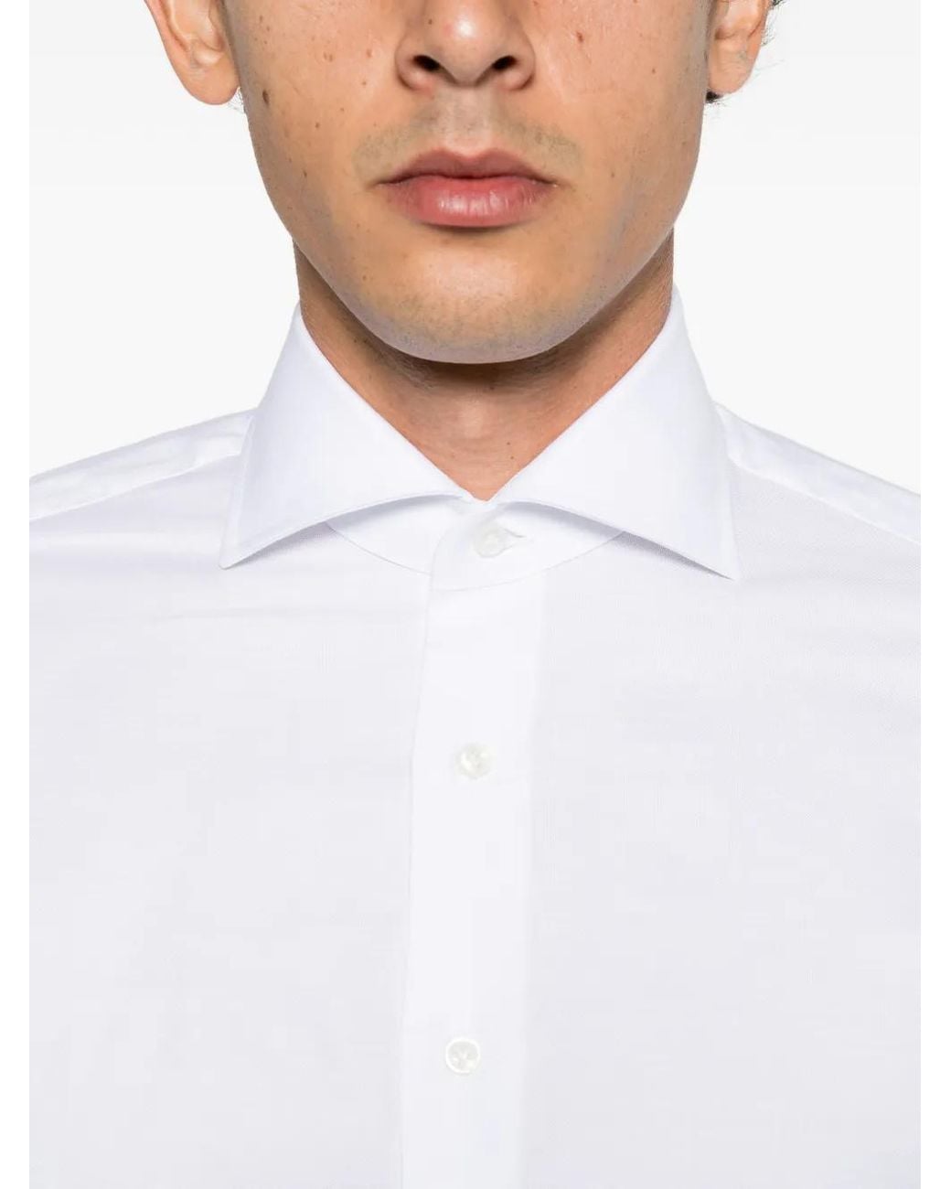 Borriello White Long-Sleeve Button-Up Shirt for men