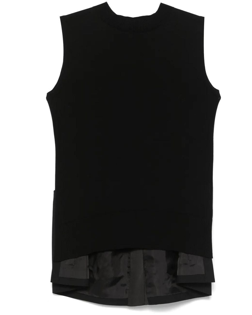 Sacai Black Colourblock Vest