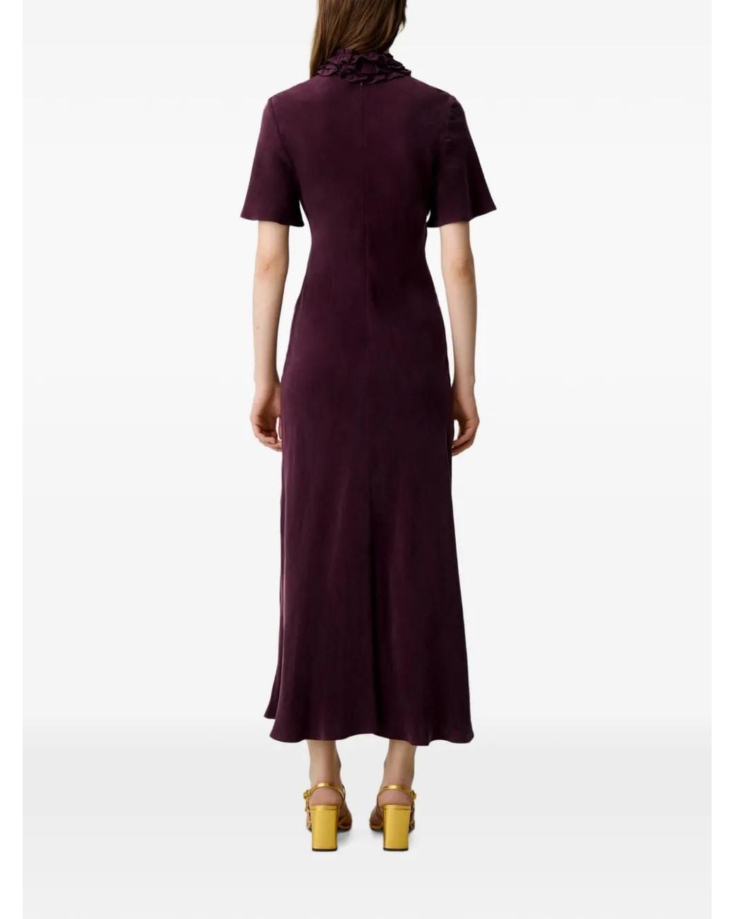 Claudie Pierlot Purple Flowy Midi Dress