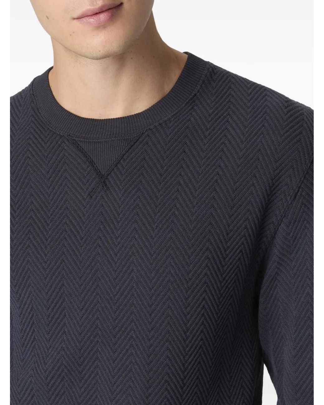 Missoni Blue Crew-Neck Sweatshirt for men