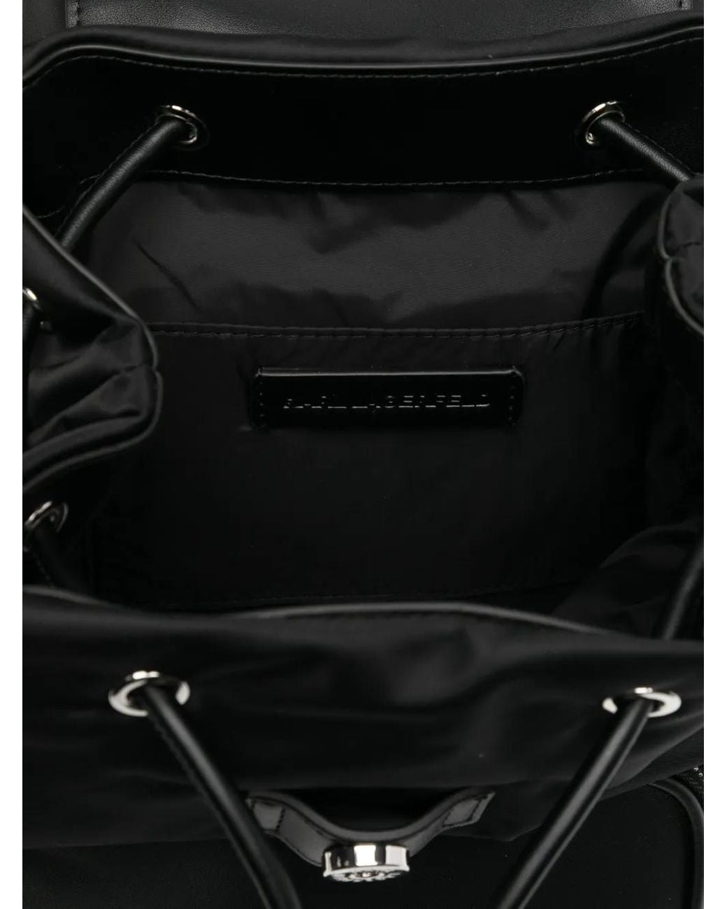 Karl Lagerfeld Black Small K/Signature Backpack