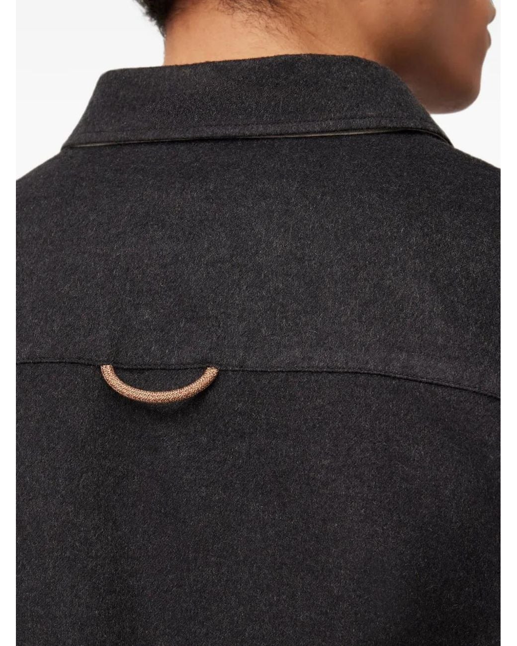 RETORI Black Patch-Pocket Shirt Jacket for men