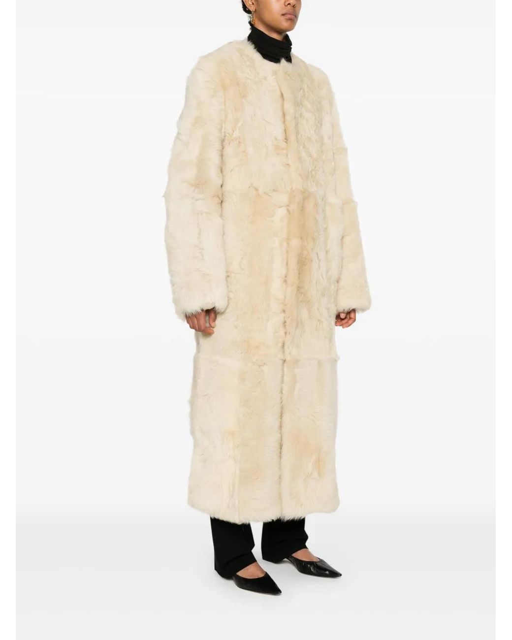 Totême Natural Shearling Coat