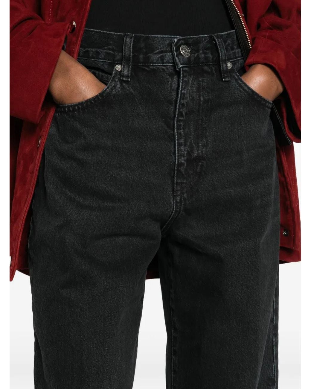 FRAME Black The Neat Cotton Denim