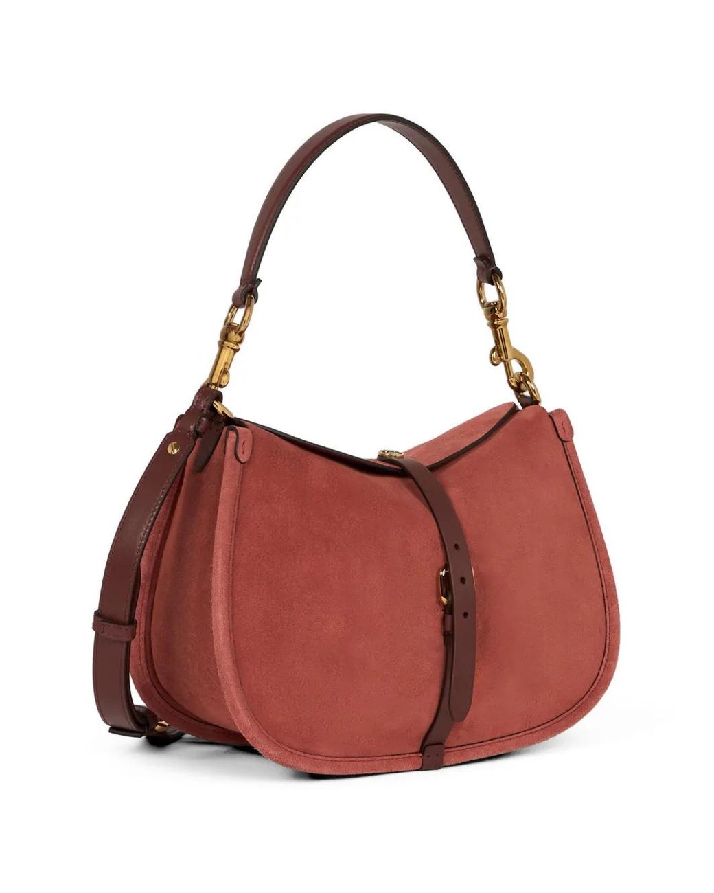 Etro Red Medium Suede Pony Bag
