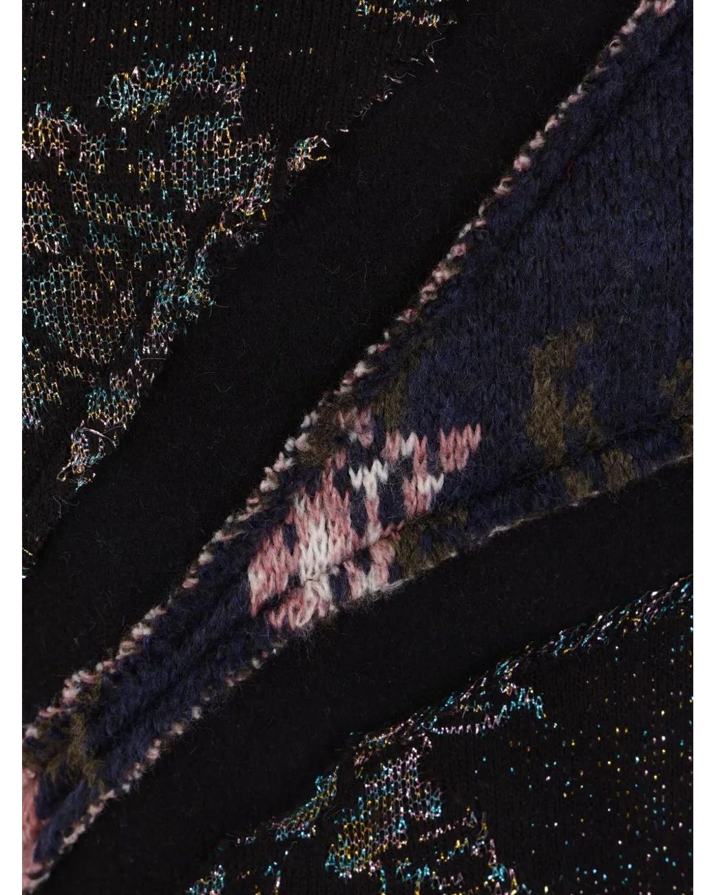 Rave Review Black Floral-Patchwork Pullover