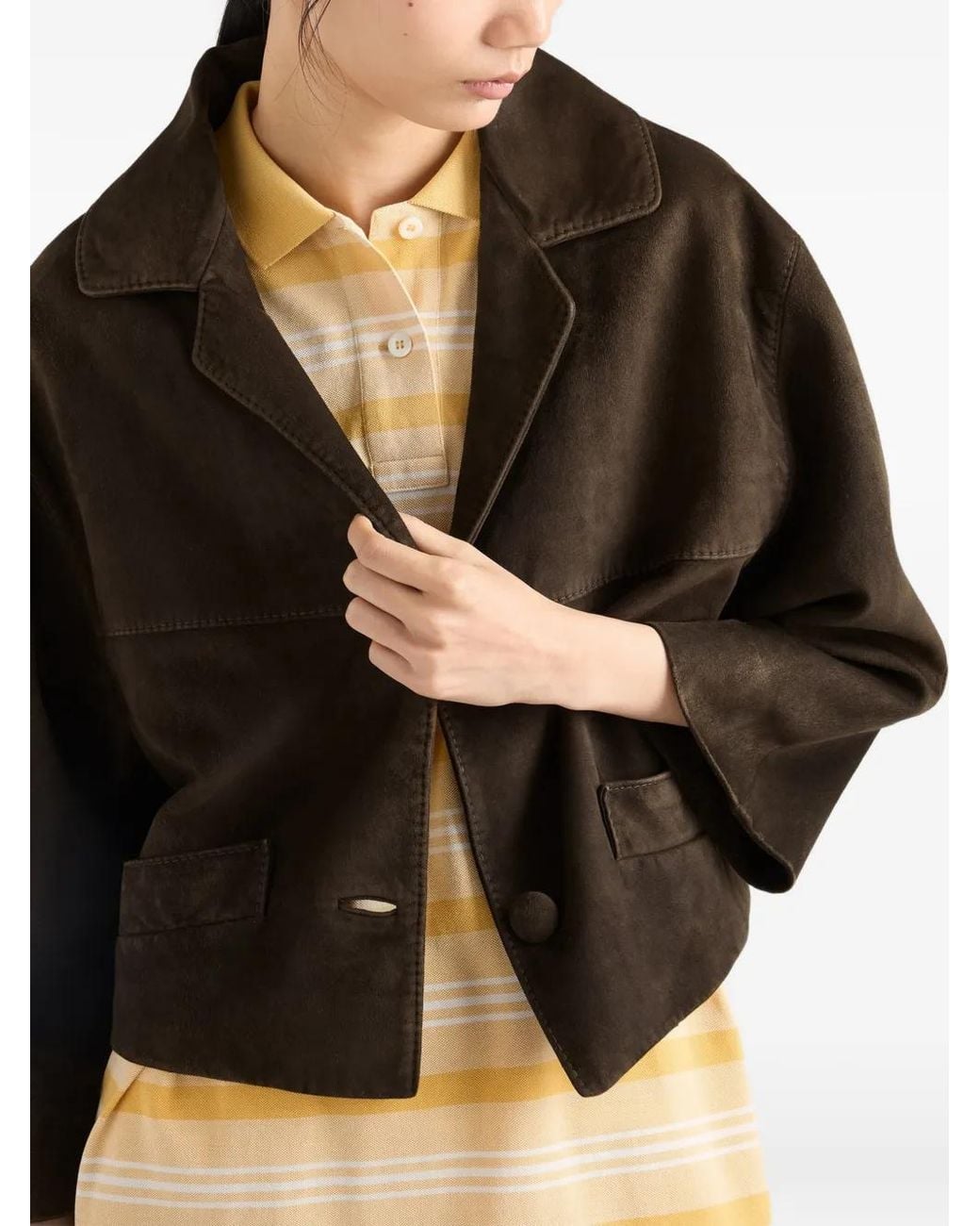 Chaqueta Corta Prada de color Brown