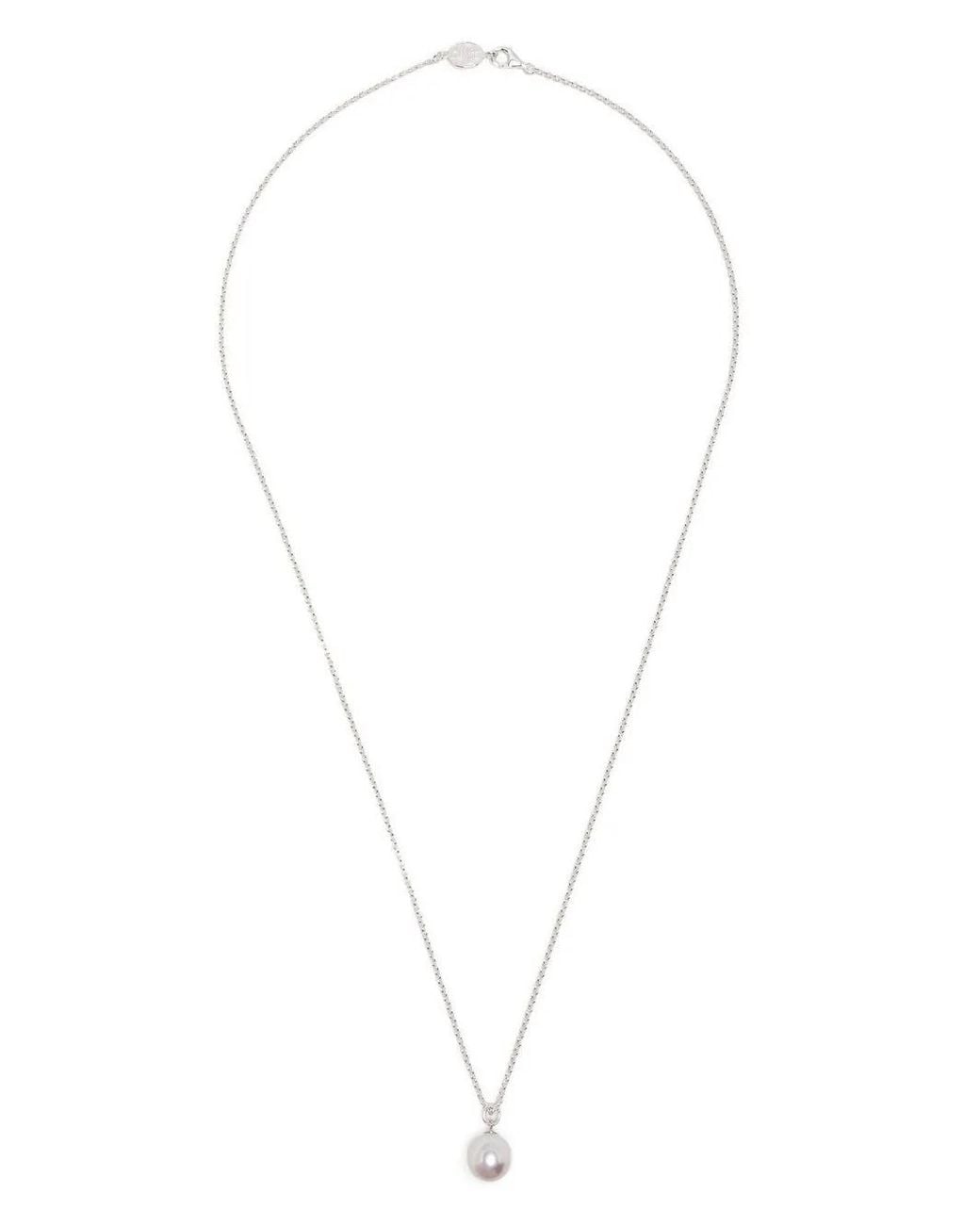 Dower & Hall White Pearl Pendant Necklace