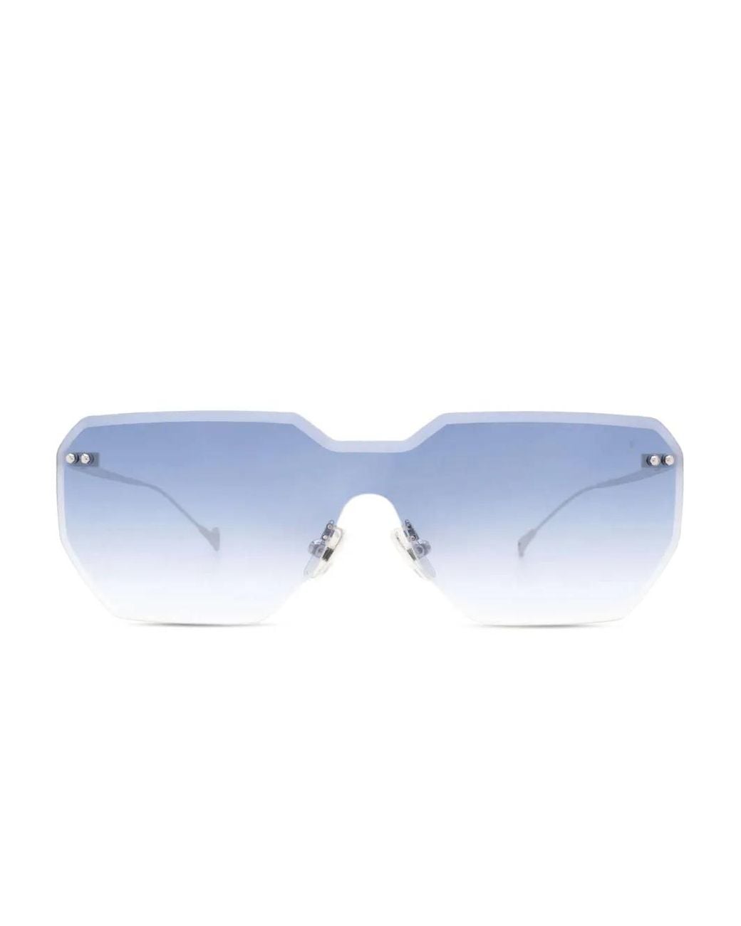 Eyepetizer Blue Geometric-Framed Sunglasses