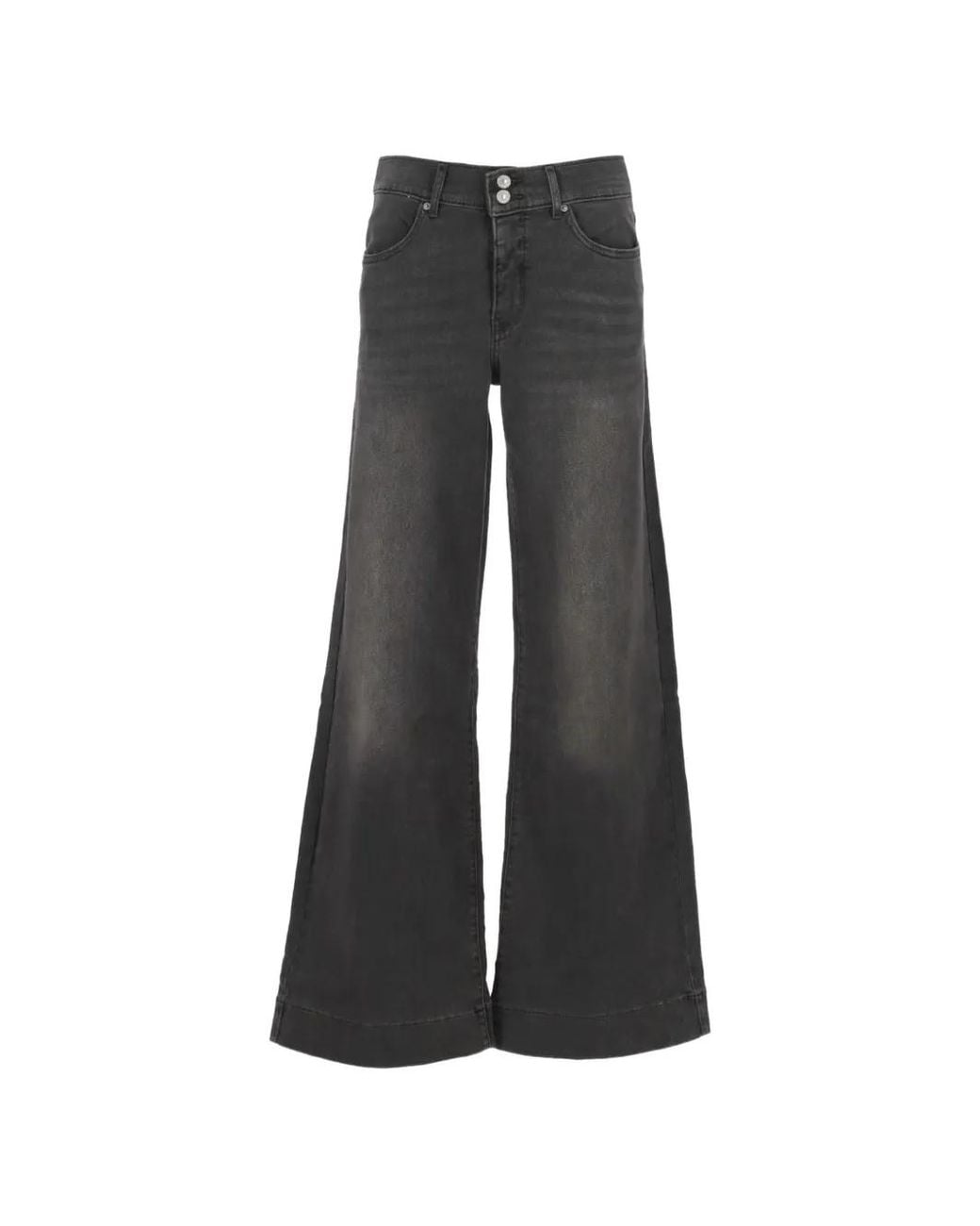 Levi's Black 318 Faded Flared-Leg Jeans