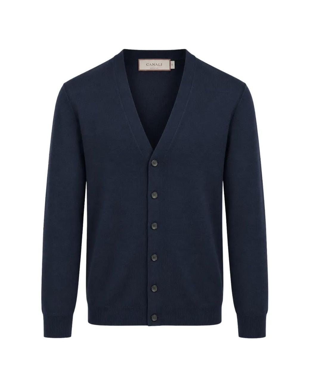Canali Blue Nuvola Button-Up Cardigan for men