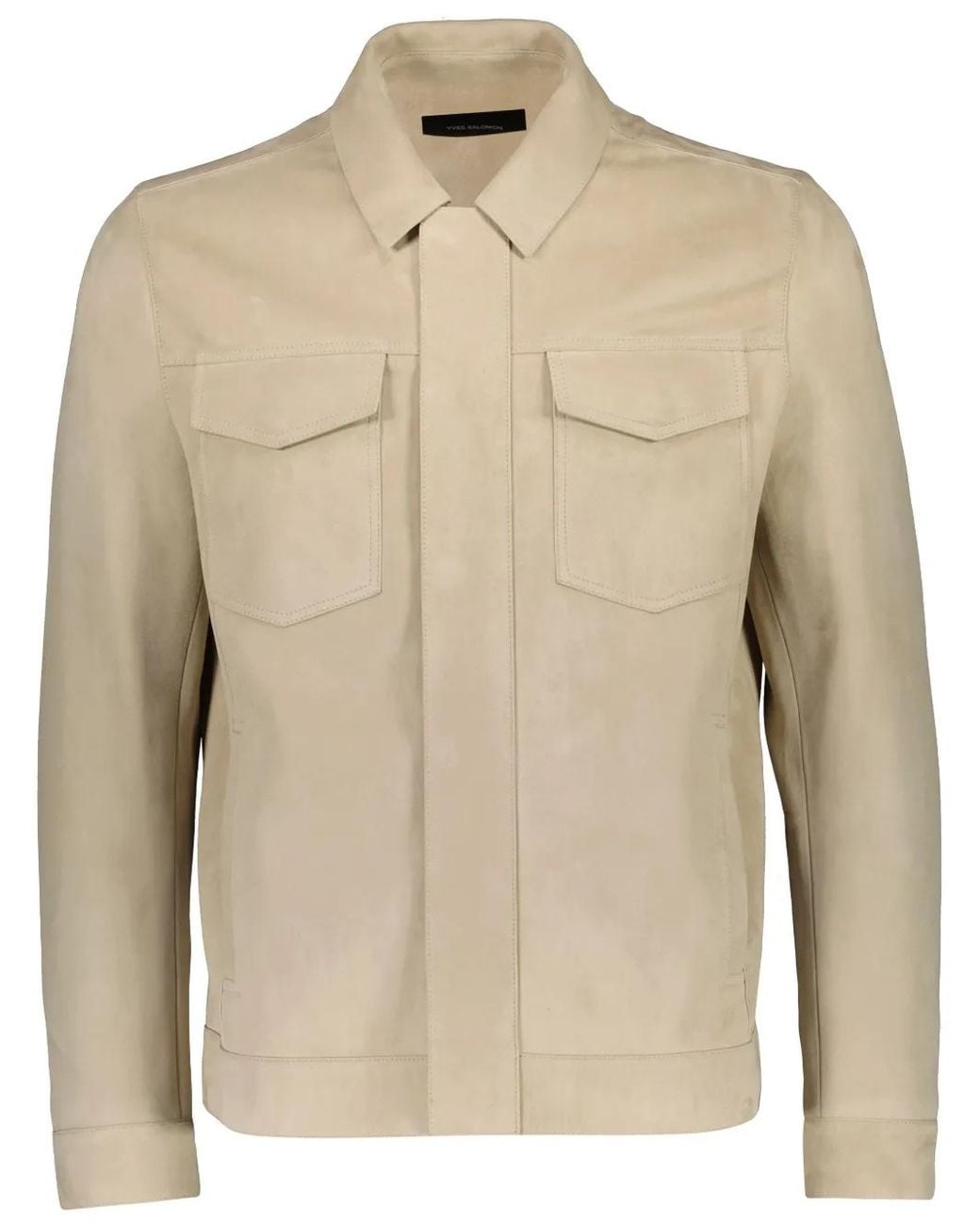 Yves Salomon Natural Velour Leather Jacket for men