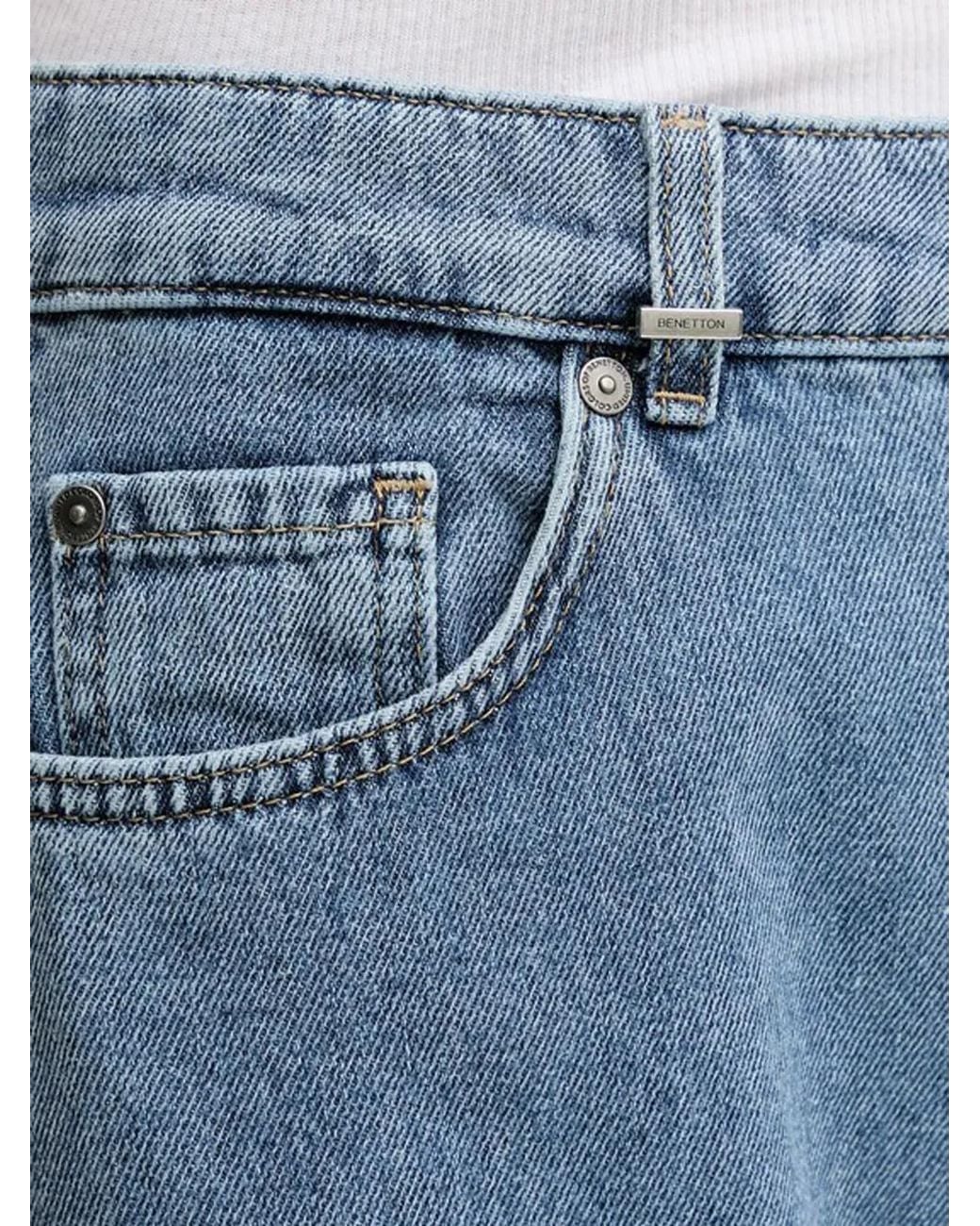 Benetton Blue Patch Pocket Jeans