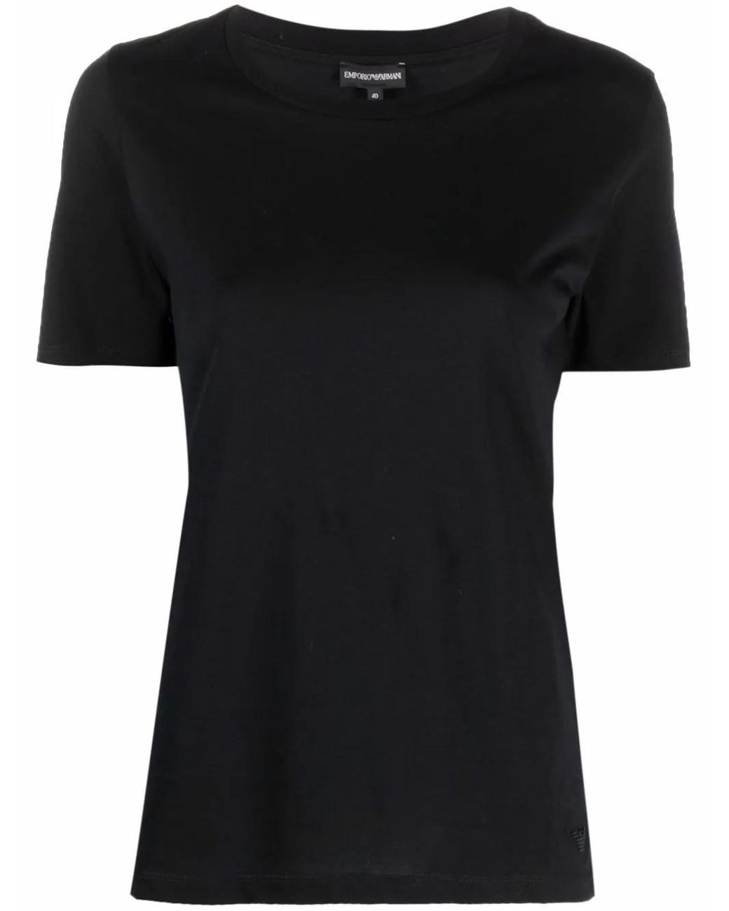 Emporio Armani Black Pima-jersey Crew-neck T-shirt