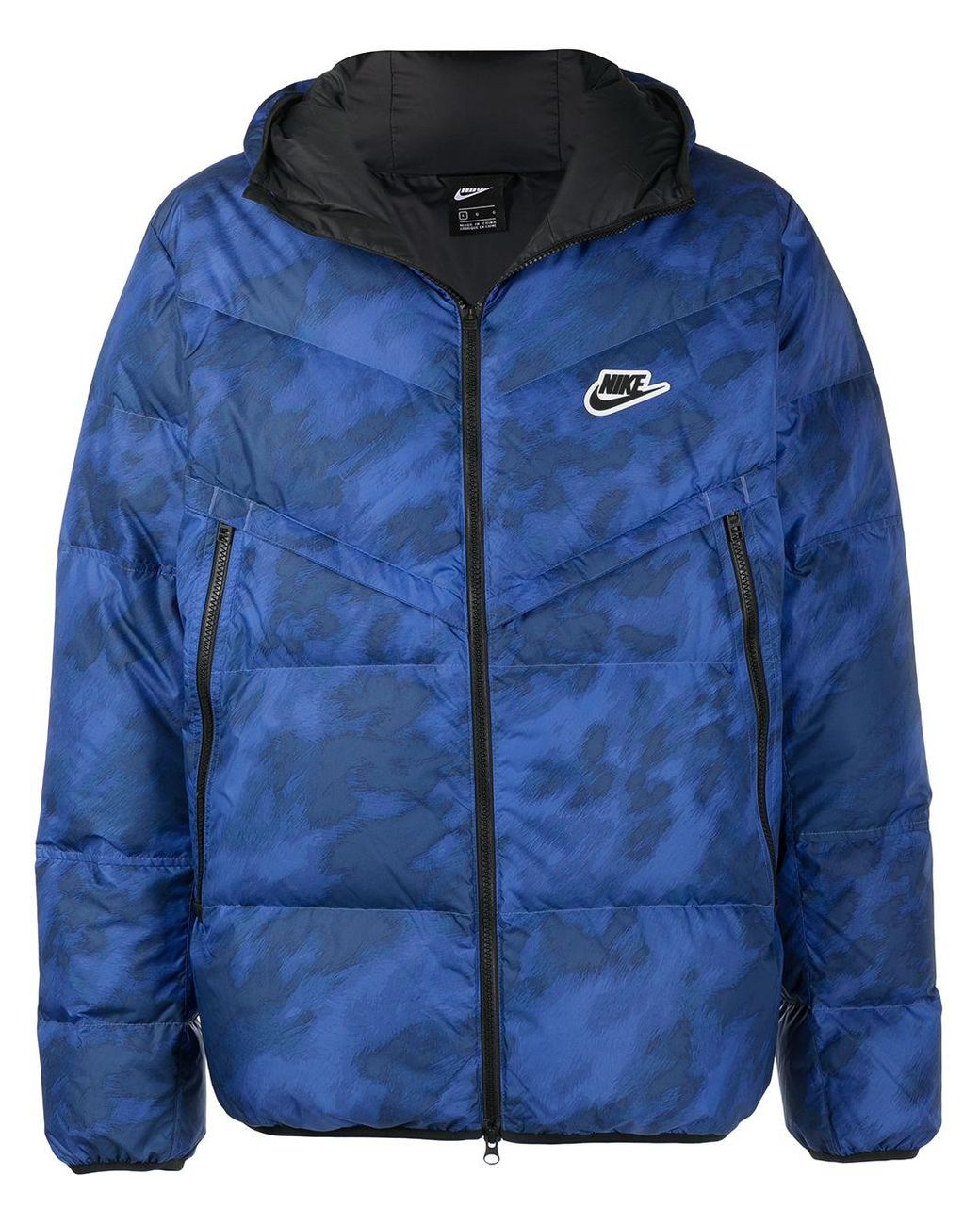 Nike Logo-patch Puffer Jacket in Blue for Men | Lyst