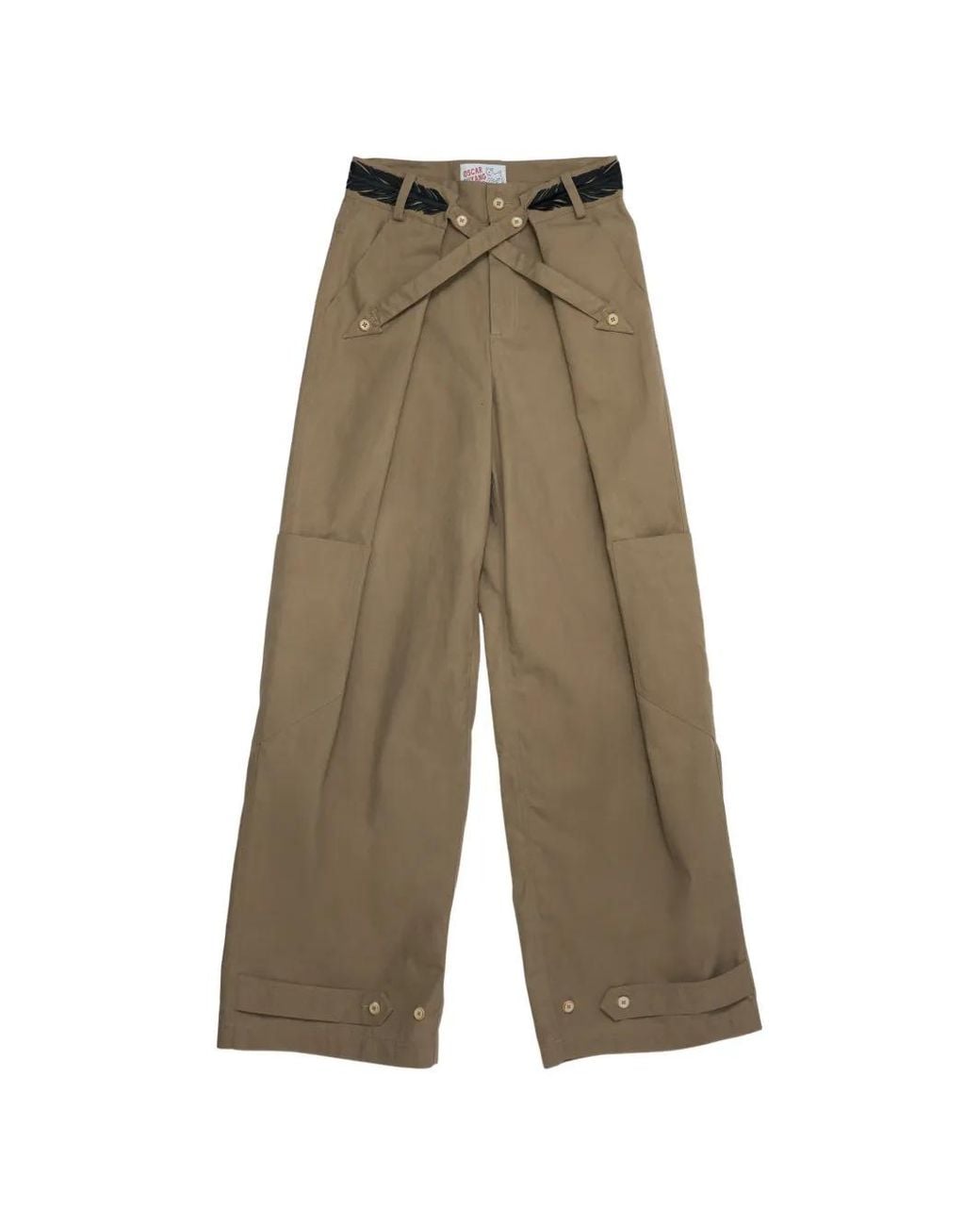 Oscar Ouyang White Cross Arrow Trousers for men