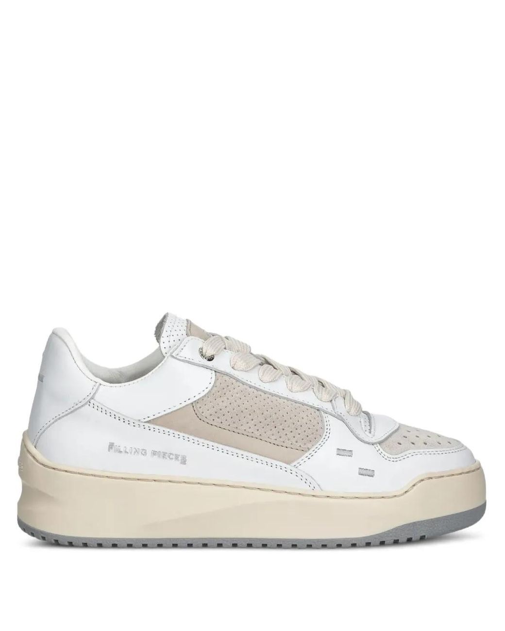 Filling Pieces White Avenue Pixie Perforated Leather Panel Sneakers