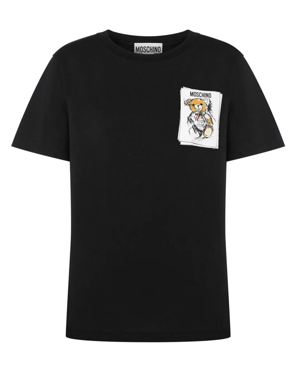 Moschino Black T-shirt With Teddy Bear Print