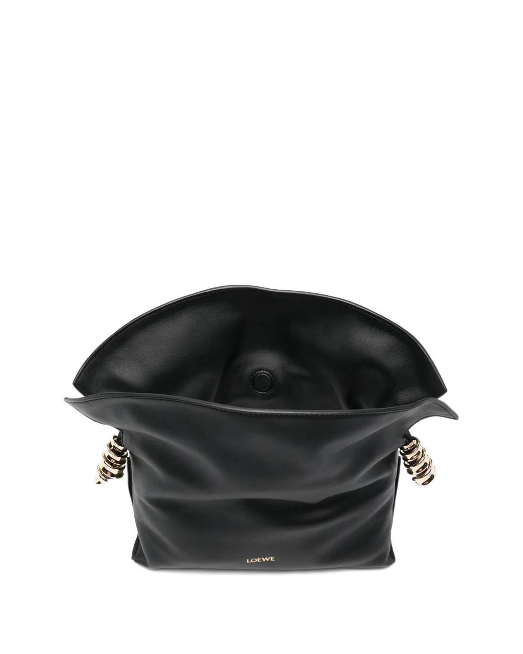 Loewe Black Flamenco Mini Leather Clutch