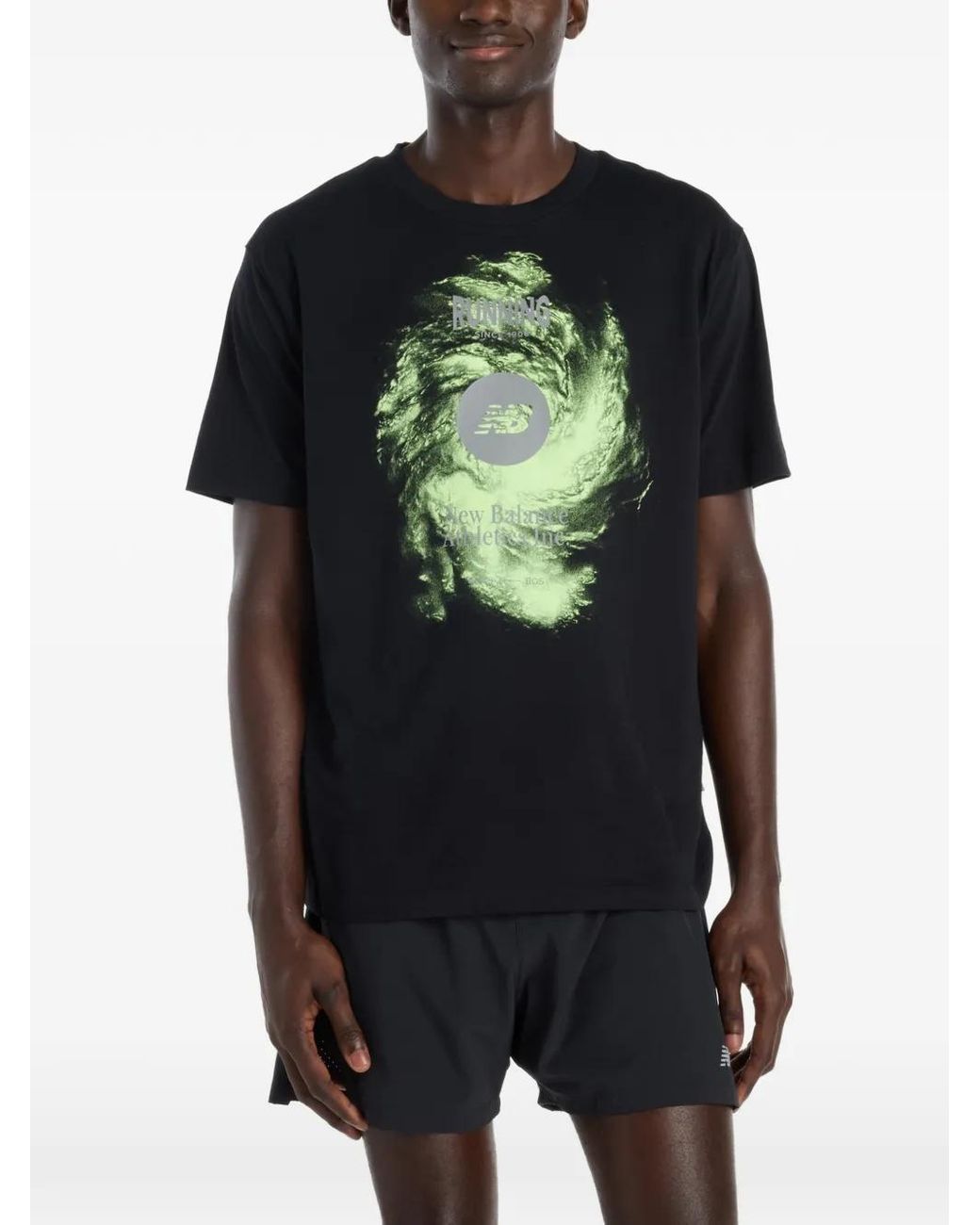 New Balance Black Vortex Graphic T-Shirt for men
