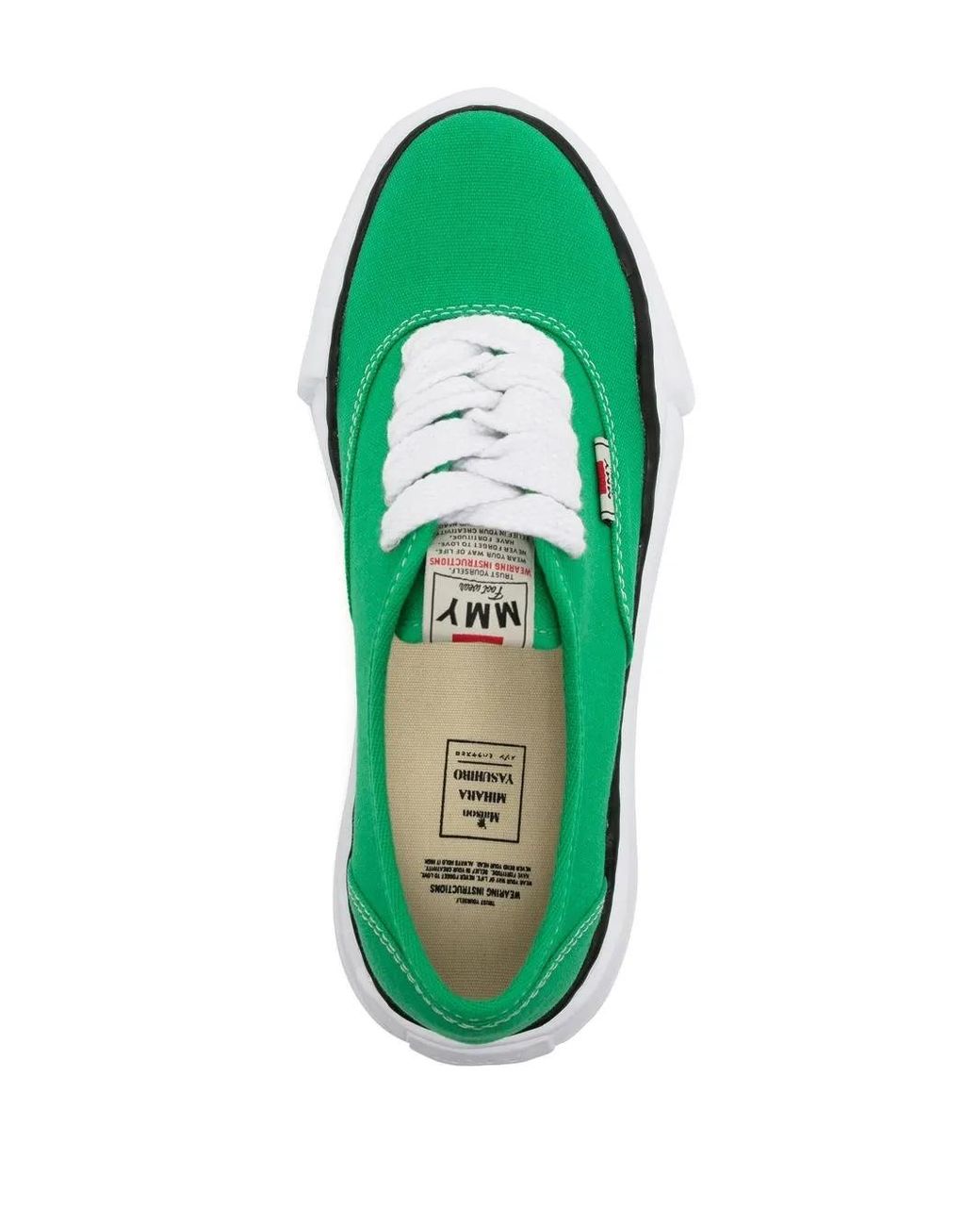 Maison Mihara Yasuhiro Green Baker Lace-Up Low-Top Sneakers