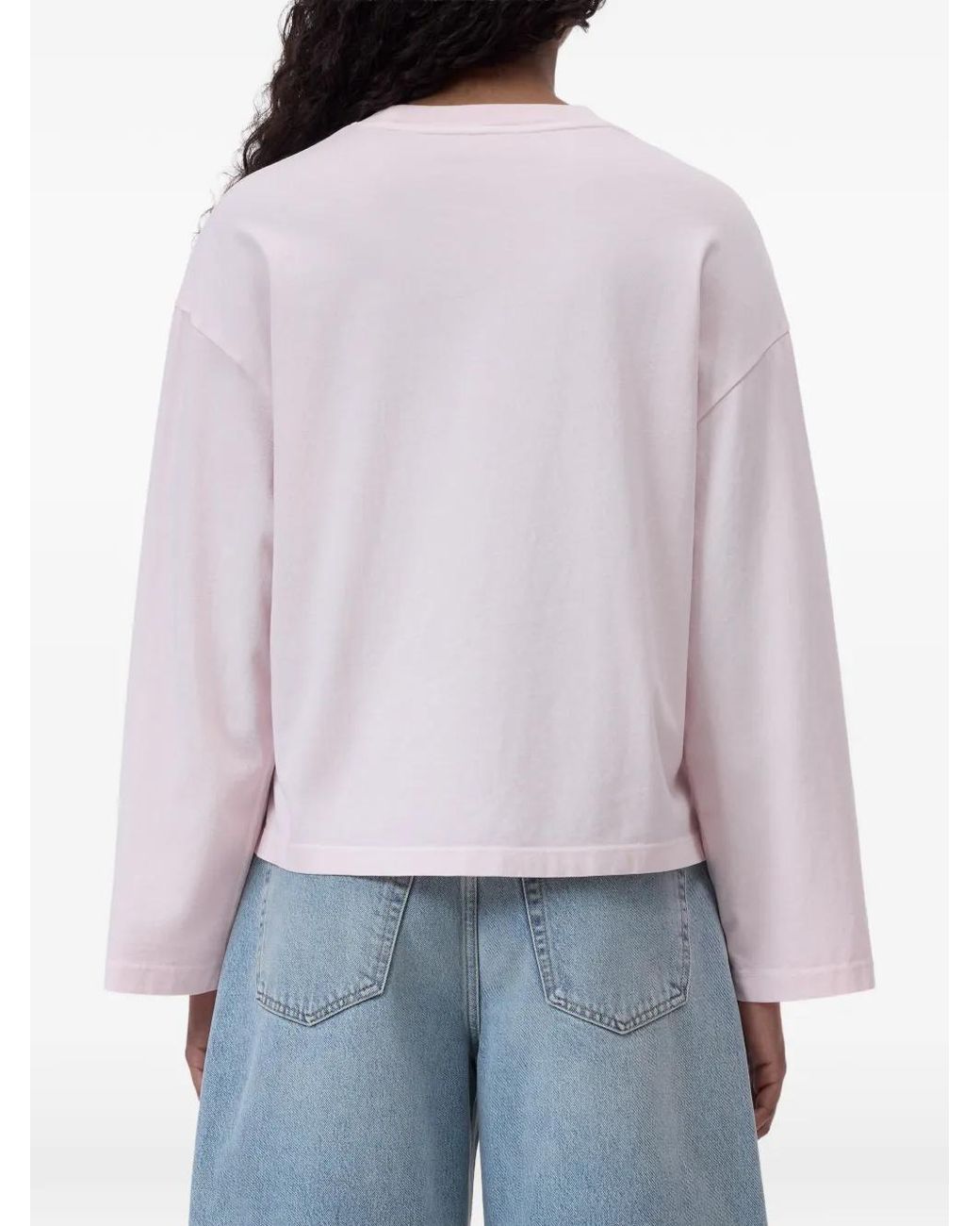 Closed Pink Logo-Embroidered Crew-Neck T-Shirt