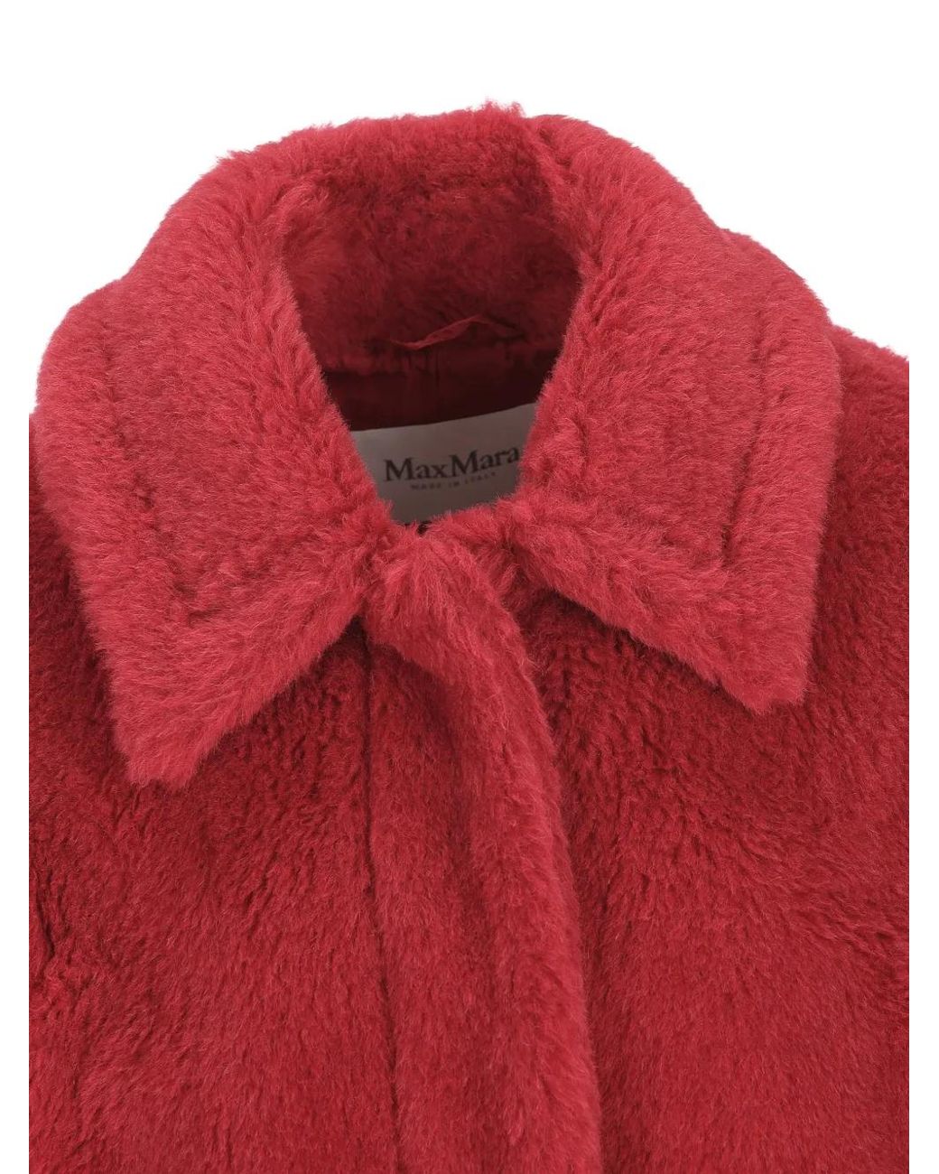 Max Mara Red Mxmtritone Collarless Jacket