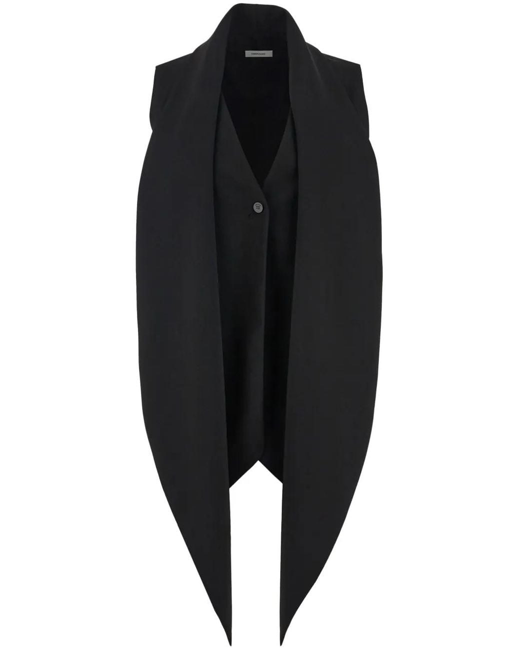 Ferragamo Black Pussy-Bow Vest