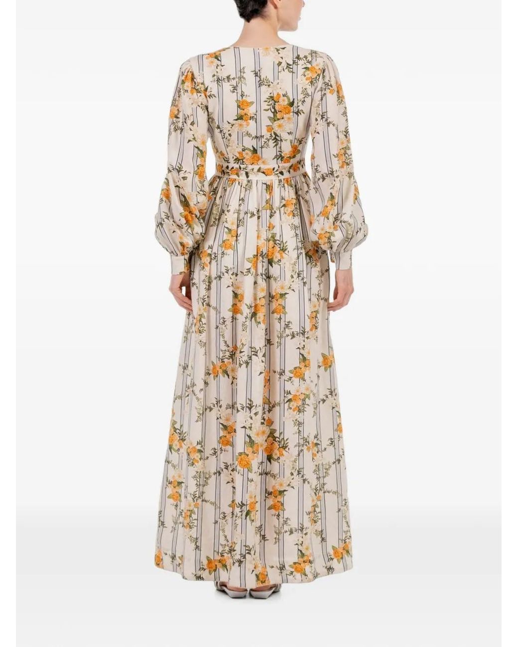 Agua Bendita White Frambuesa Valle Embroidered Linen Maxi Dress