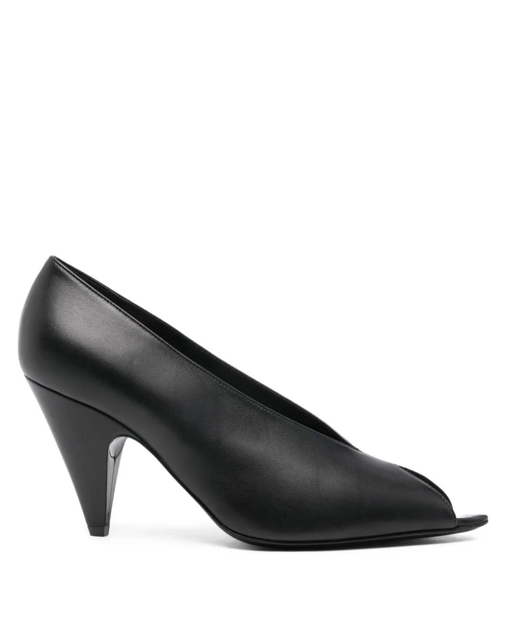 Sergio Rossi Black Leather Heeled Pumps