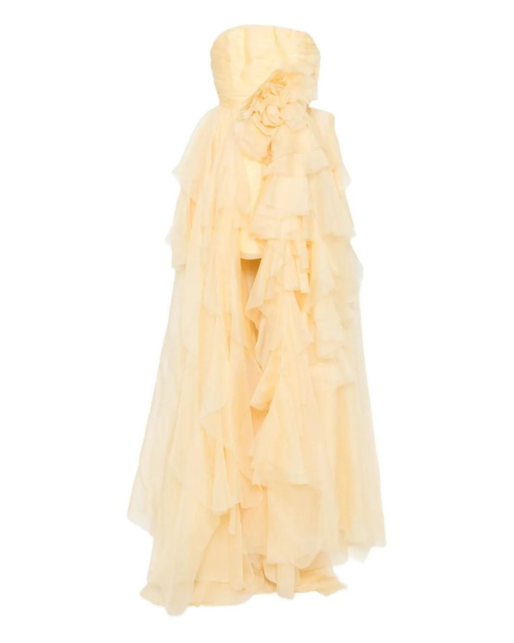 Loulou Metallic Flower-Embellishment Maxi Dress
