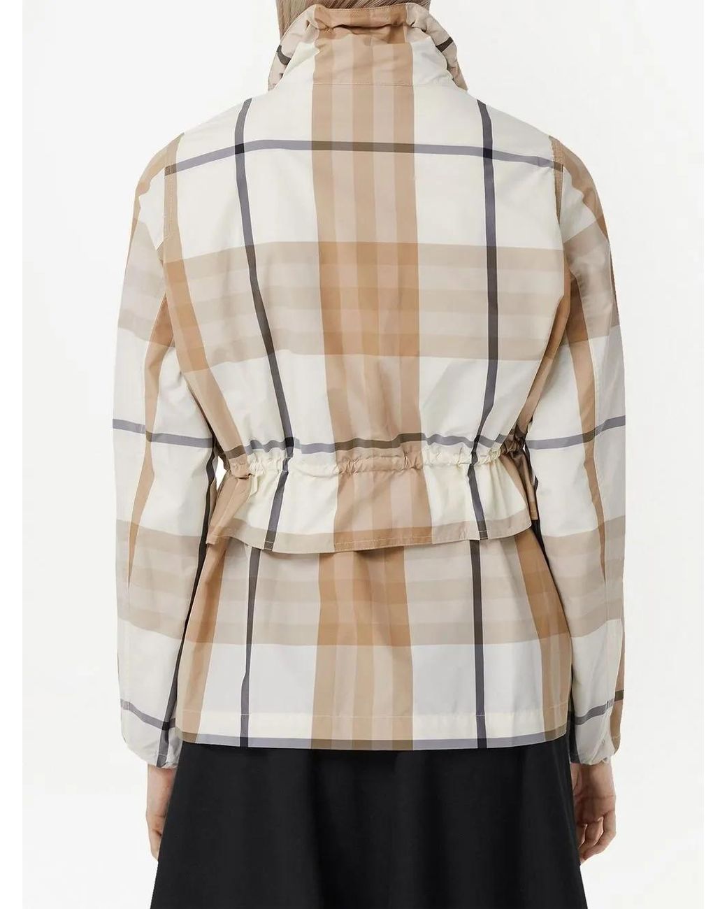Burberry Multicolor Check-Print Drawstring Jacket