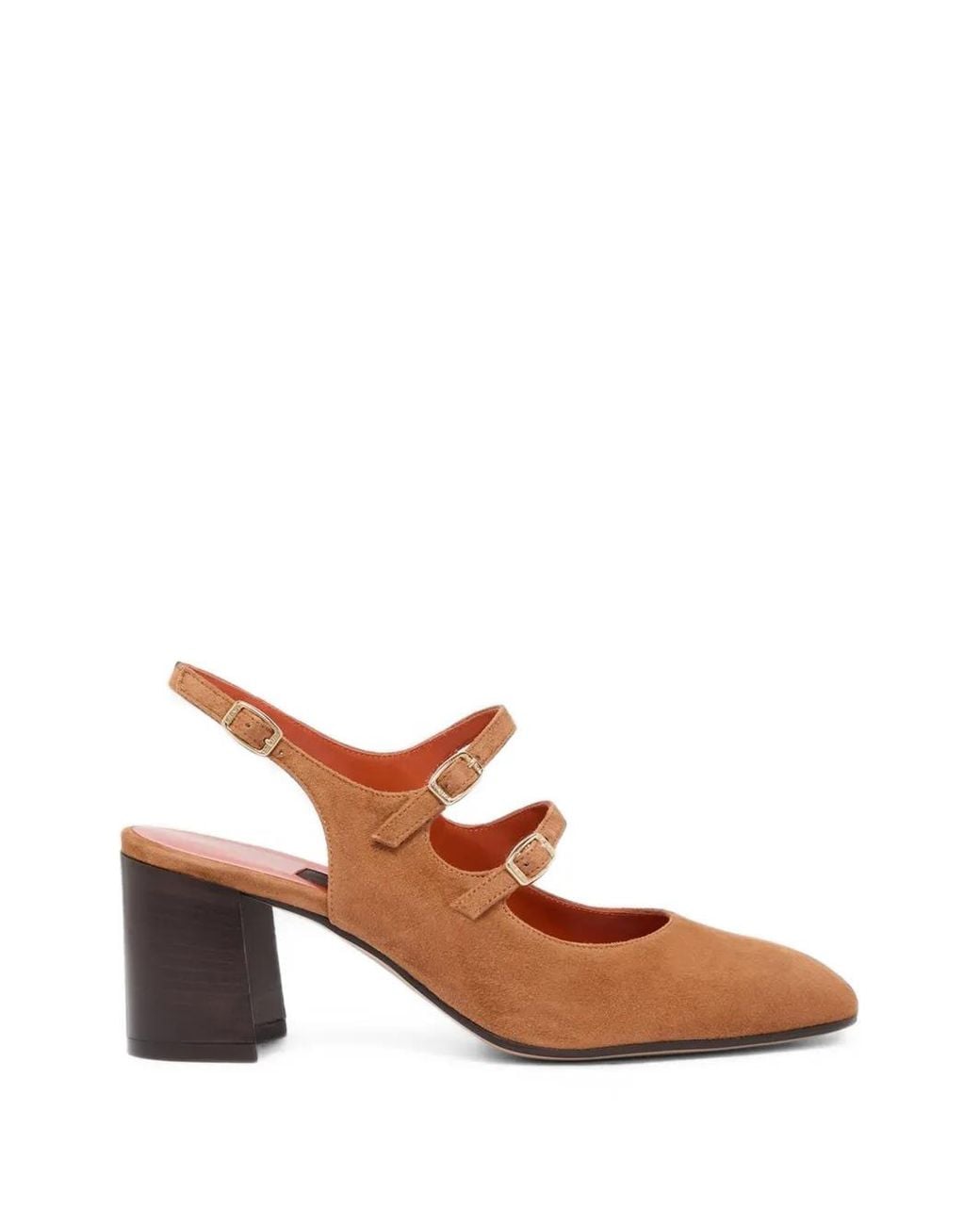 CAREL PARIS Brown Escarpins Banana À Double Bride Arrière