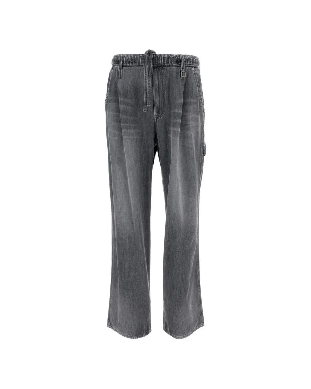 Wooyoungmi Gray Elasticated-Waist Jeans for men